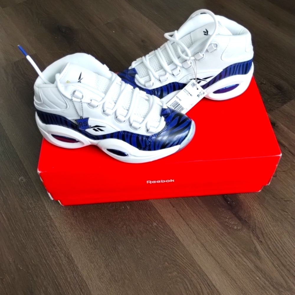 Sz 6 GS Reebok Question Mid x Panini White Junior Iverson Women's 8 Answer